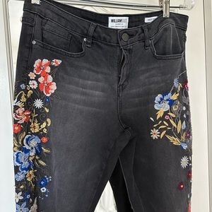 RARE Embroidered William Rast for Justin Timberlake black washed jeans 30 Tall